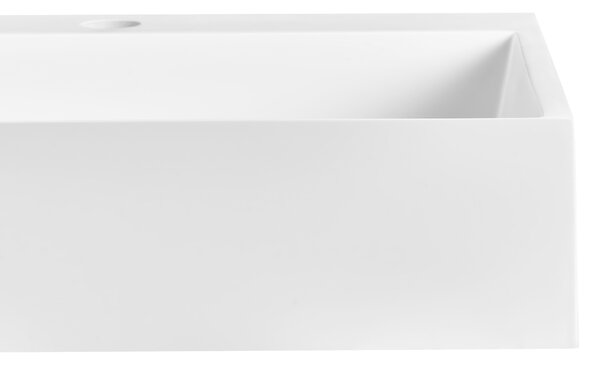 Falra szerelt mosdókagyló QUENKO 100 x 46 cm Műmárvány Fehér