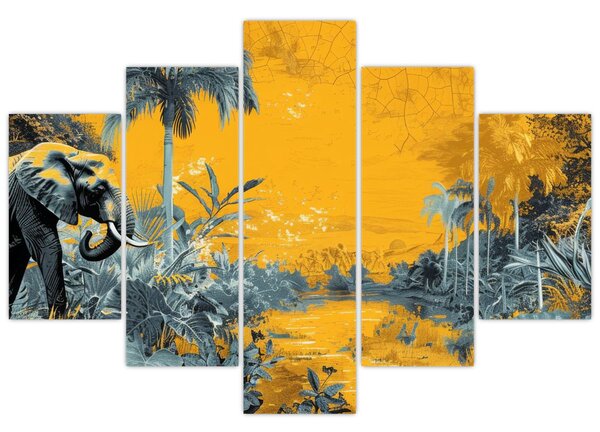 Kép - Elefánt a természetben (150x105 cm)