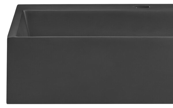 Falra szerelt mosdókagyló QUENKO 100 x 46 cm Műmárvány Fekete