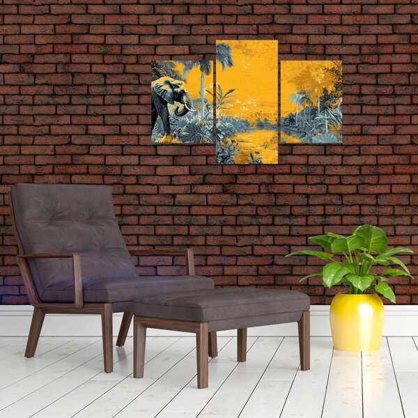 Kép - Elefánt a természetben (90x60 cm)