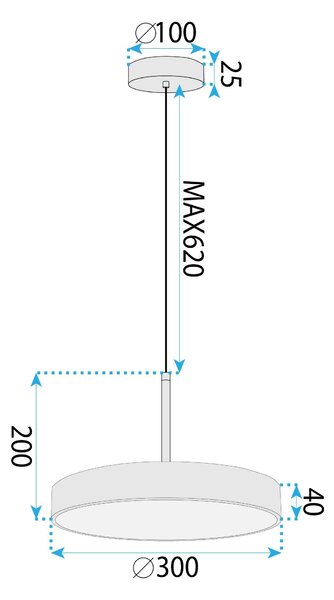LED Lámpa APP1686-1CP 30CM GOLD