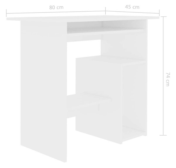 VidaXL Íróasztal - Fehér - 80x45x74 cm