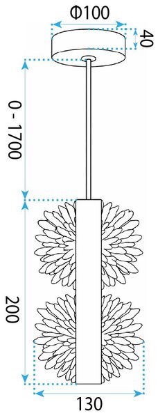 Mennyezeti lámpa LED G148-2CP Gold Brush