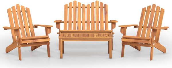 4 részes tömör akácfa kerti Adirondack ülőgarnitúra