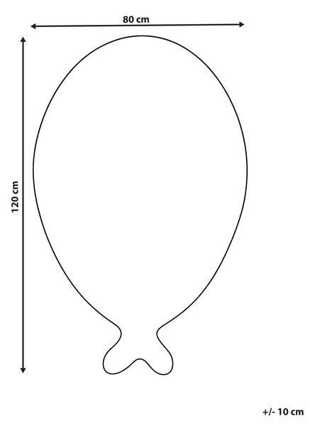 Gyerekszoba szőnyeg BLOOP Bézs 80 x 120 cm Pamut