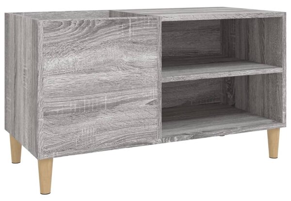 Szürke sonoma színű szerelt fa hanglemezszekrény 84,5x38x48 cm