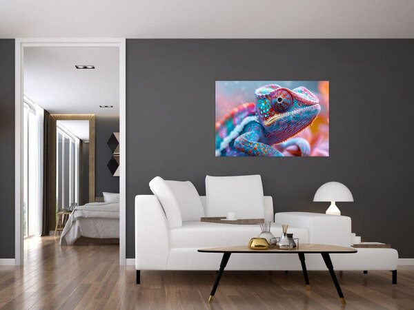 Kép - Színes kaméleon (90x60 cm)