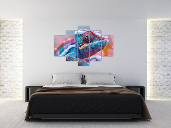 Kép - Színes kaméleon (150x105 cm)