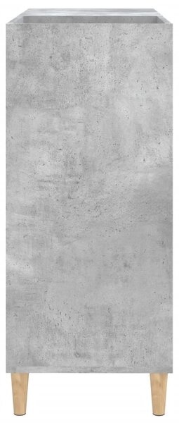 Betonszürke szerelt fa hanglemezszekrény 84,5 x 38 x 89 cm