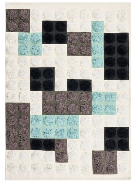 Gyerekszoba szőnyeg BRICKY Fehér 90 x 130 cm Pamut