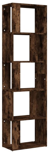 Füstös tölgy színű szerelt fa könyvszekrény 45 x 24 x 160 cm