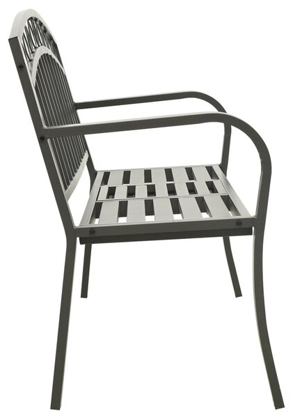Szürke kerti pad asztallal 120 cm