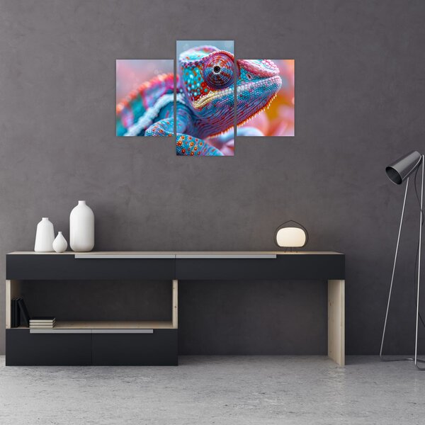 Kép - Színes kaméleon (90x60 cm)