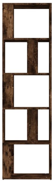 Füstös tölgy színű szerelt fa könyvszekrény 45 x 24 x 160 cm