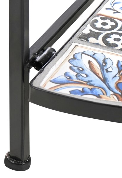 Polcrendszer FAVARA Fém 128 cm 43 cm Fekete