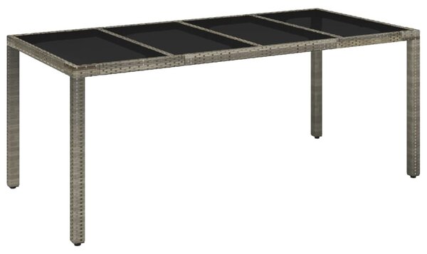 9 részes szürke polyrattan kerti étkezőgarnitúra párnával