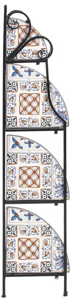 Polcrendszer FAVARA Fém 128 cm 43 cm Fekete