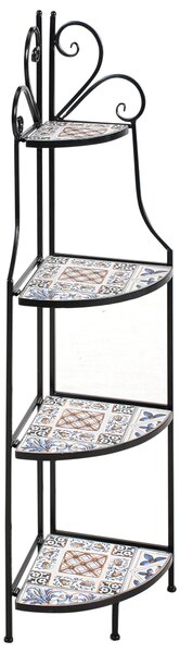 Polcrendszer FAVARA Fém 128 cm 43 cm Fekete