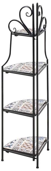 Polcrendszer FAVARA Fém 128 cm 43 cm Fekete