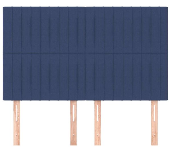 VidaXL 4 db kék szövet fejtámla 72 x 5 x 78/88 cm