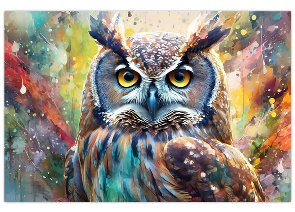 Kép - Egy bagoly festménye (90x60 cm)