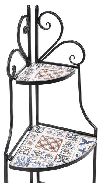 Polcrendszer FAVARA Fém 128 cm 43 cm Fekete