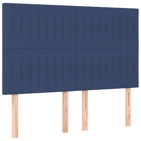 VidaXL 4 db kék szövet fejtámla 72 x 5 x 78/88 cm