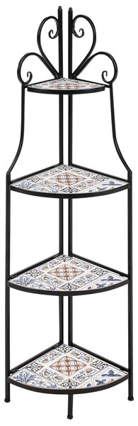 Polcrendszer FAVARA Fém 128 cm 43 cm Fekete