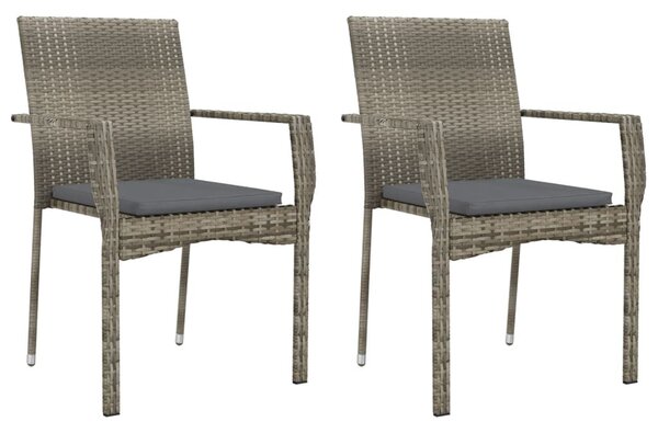 9 részes szürke polyrattan kerti étkezőgarnitúra párnával