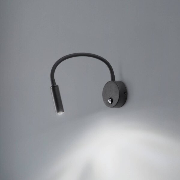 TK Lighting Lagos fali lámpa, 45 cm, fekete, olvasólámpa, állítható, G9, Fekete, Hálószoba, fém, Modern