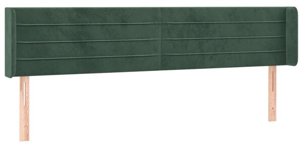 VidaXL LED-es Bársony Ágyfejtámla - Sötétzöld - 183cm