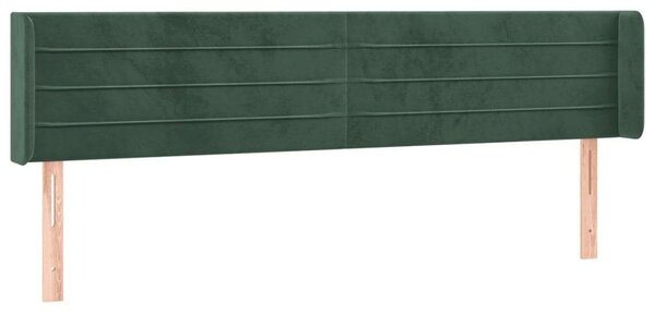 VidaXL LED-es Bársony Ágyfejtámla - Sötétzöld - 183cm
