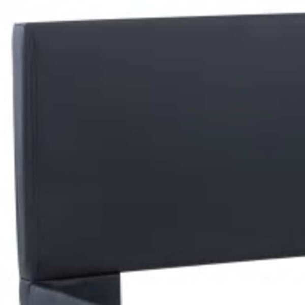 VidaXL fekete LED-es műbőr ágykeret 100 x 200 cm