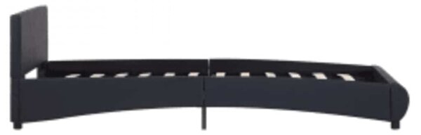 VidaXL fekete LED-es műbőr ágykeret 100 x 200 cm