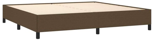 VidaXL sötétbarna szövet rugós ágy matraccal 200 x 200 cm