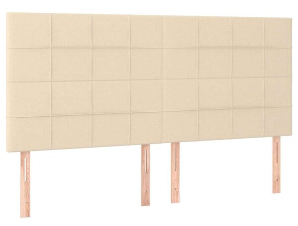 VidaXL 4 db krémszínű szövet fejtámla 80 x 5 x 78/88 cm