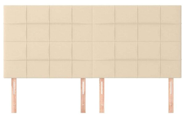 VidaXL 4 db krémszínű szövet fejtámla 80 x 5 x 78/88 cm