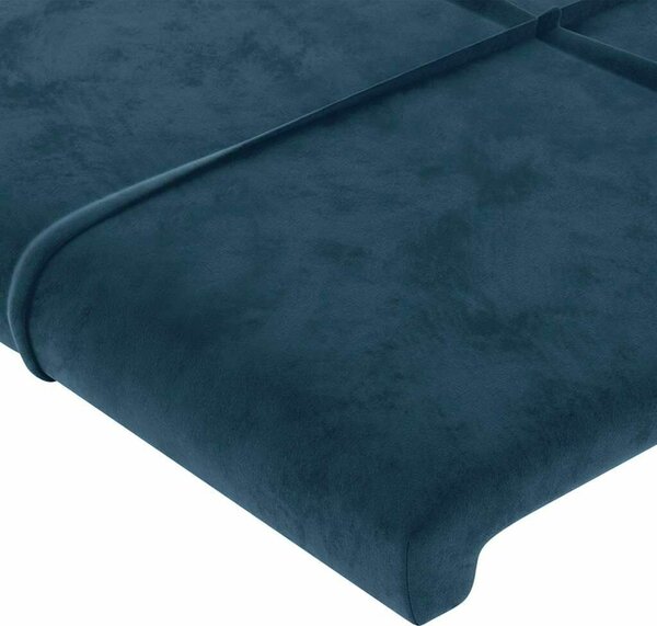 VidaXL 4 db sötétkék bársony fejtámla 80 x 5 x 78/88 cm