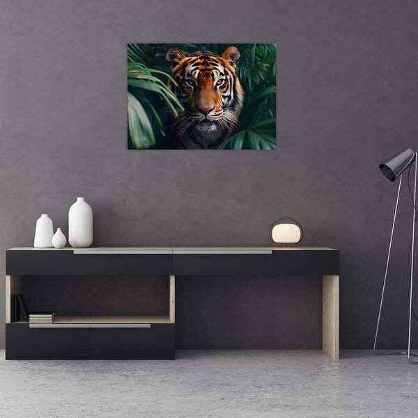 Kép - Egy tigris portréja a dzsungelben (70x50 cm)