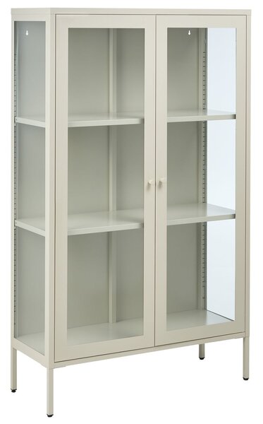 Üveges vitrin NASH Fém 90 cm Világosbézs