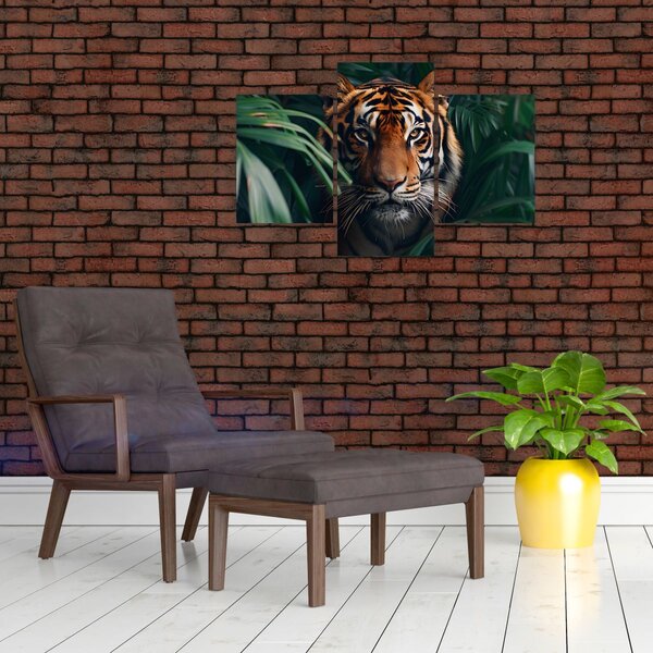 Kép - Egy tigris portréja a dzsungelben (90x60 cm)