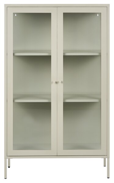 Üveges vitrin NASH Fém 90 cm Világosbézs