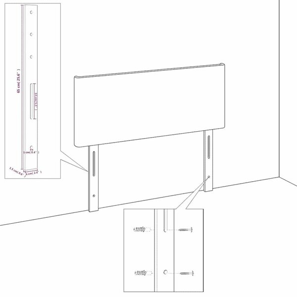 VidaXL 4 db sötétkék bársony fejtámla 80 x 5 x 78/88 cm