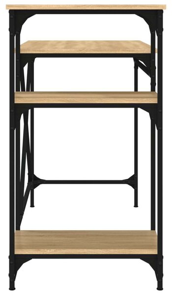 VidaXL Ipari Íróasztal Polcokkal - Sonoma Tölgy - 105x50x90 cm