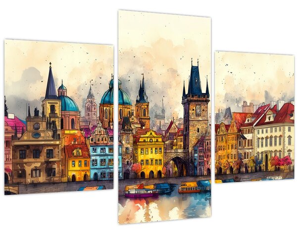 Kép - Ősz a festett városban (90x60 cm)