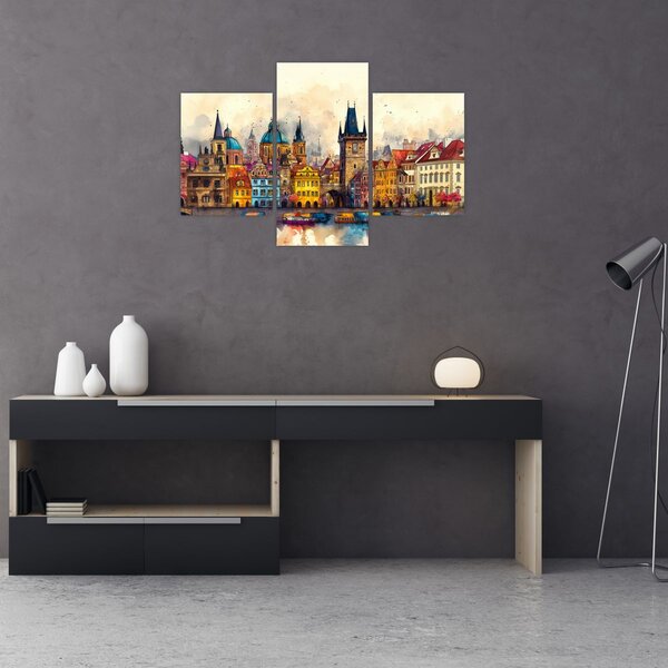 Kép - Ősz a festett városban (90x60 cm)