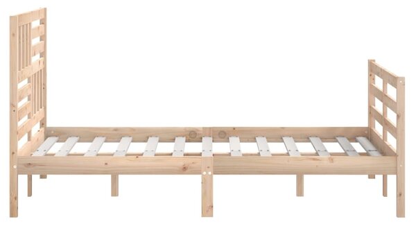 Tömör fa ágykeret matrac nélkül 120 x 200 cm