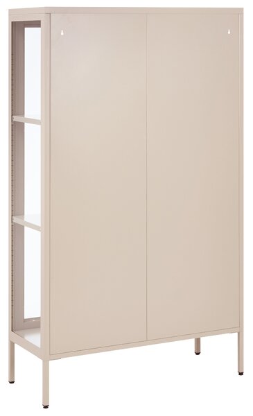 Üveges vitrin NASH Fém 90 cm Bézs