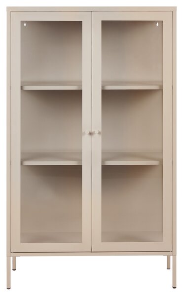 Üveges vitrin NASH Fém 90 cm Bézs