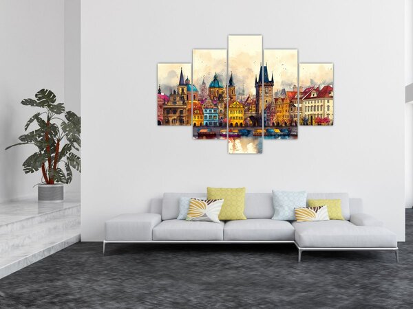 Kép - Ősz a festett városban (150x105 cm)